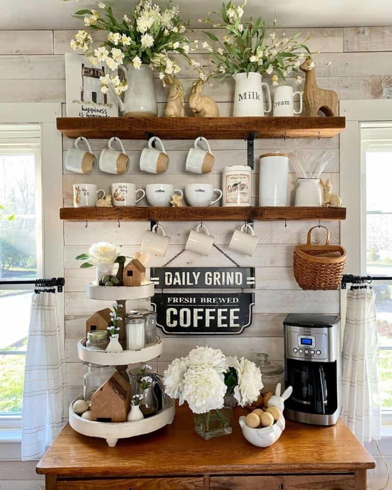 Farmhouse Easter Coffee Bar