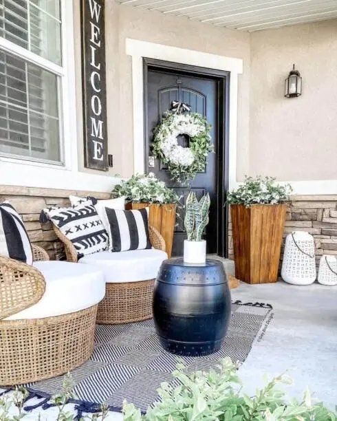 Faux Hydrangea Planters