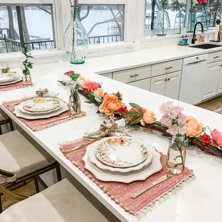 Floral Kitchen Setup