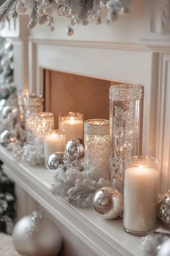 Frosted Pine Mantel