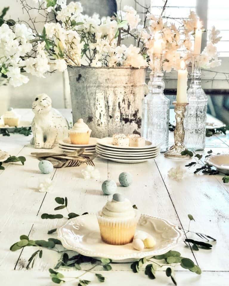 Galvanized Bucket Centerpiece