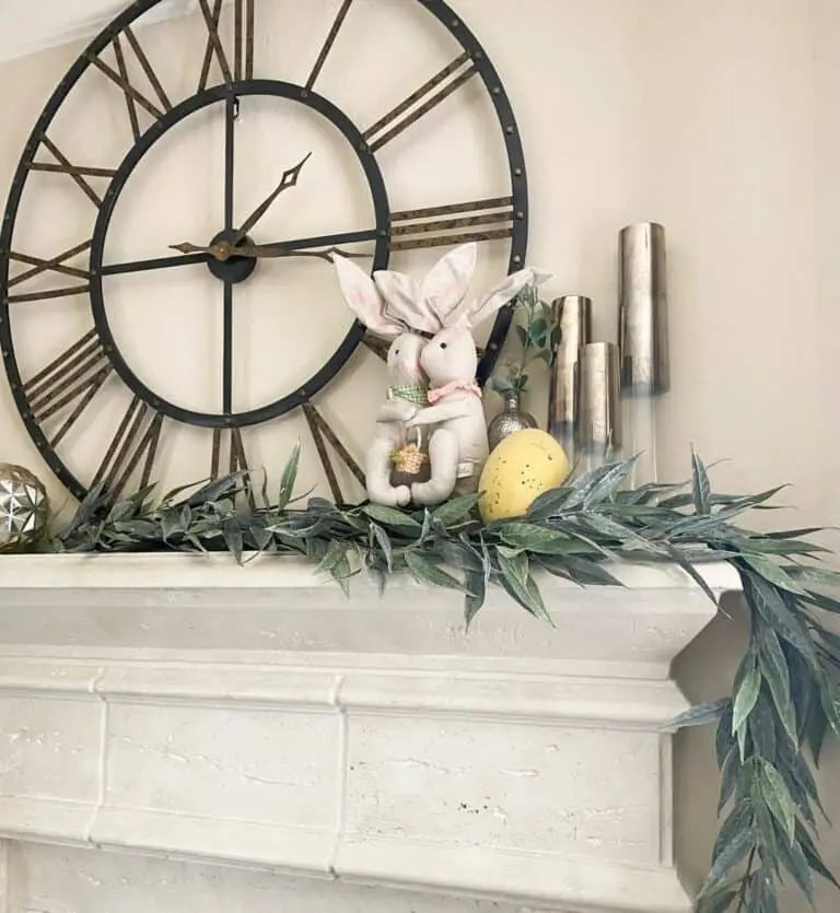 Garland Mantel Bunnies