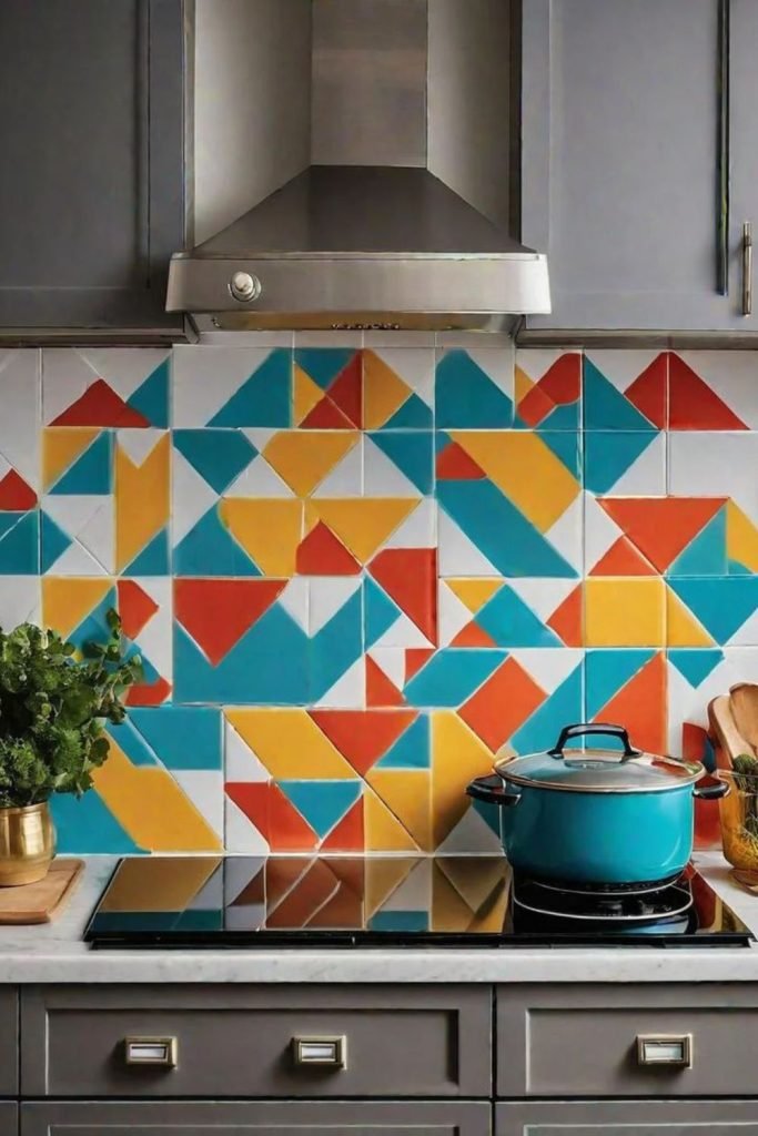Geometric Tile Backsplashes
