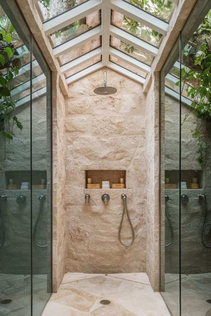 Glass Shower Ceiling