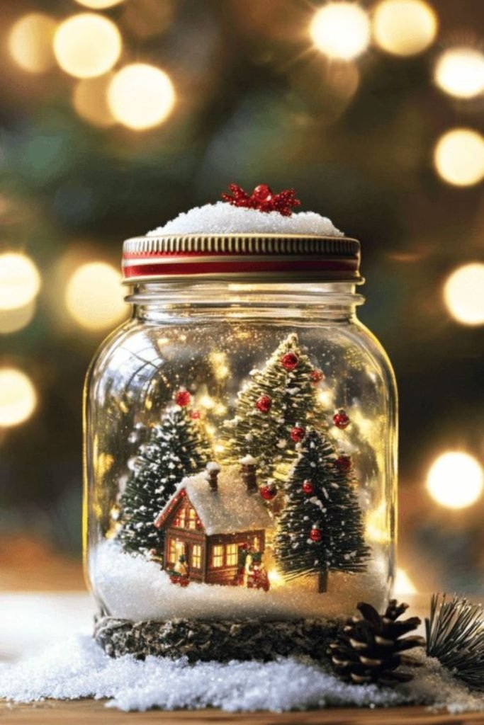 Glittery Mason Jar Lights