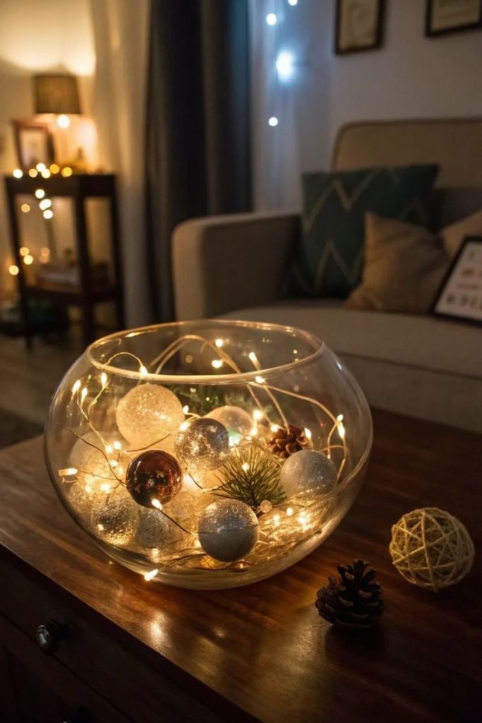 Glowing Glass Centerpiece