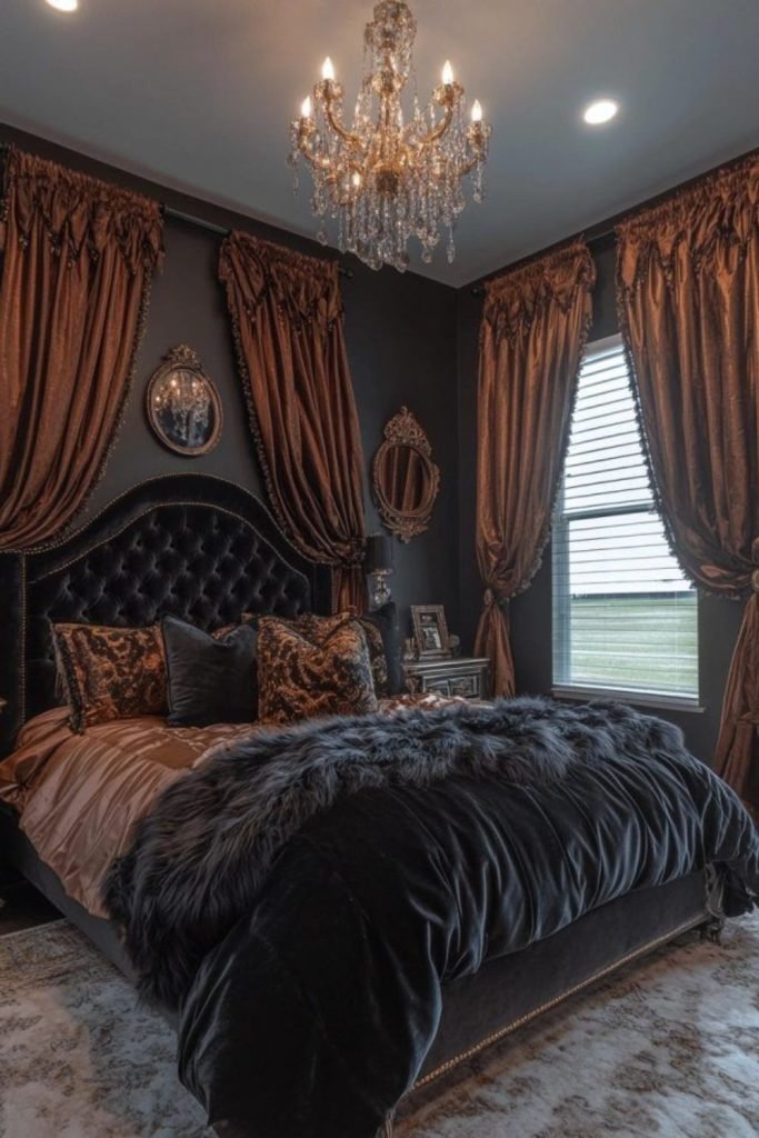 Gold Black Bedroom
