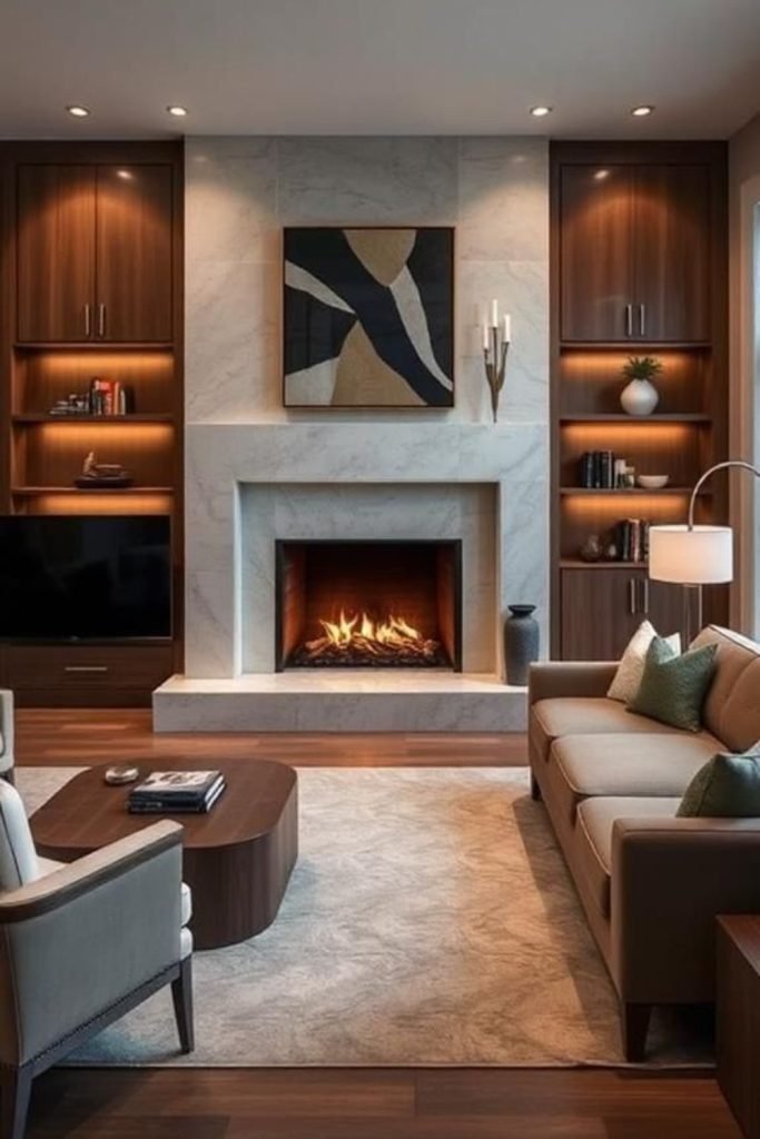 Gold Fireplace Accents