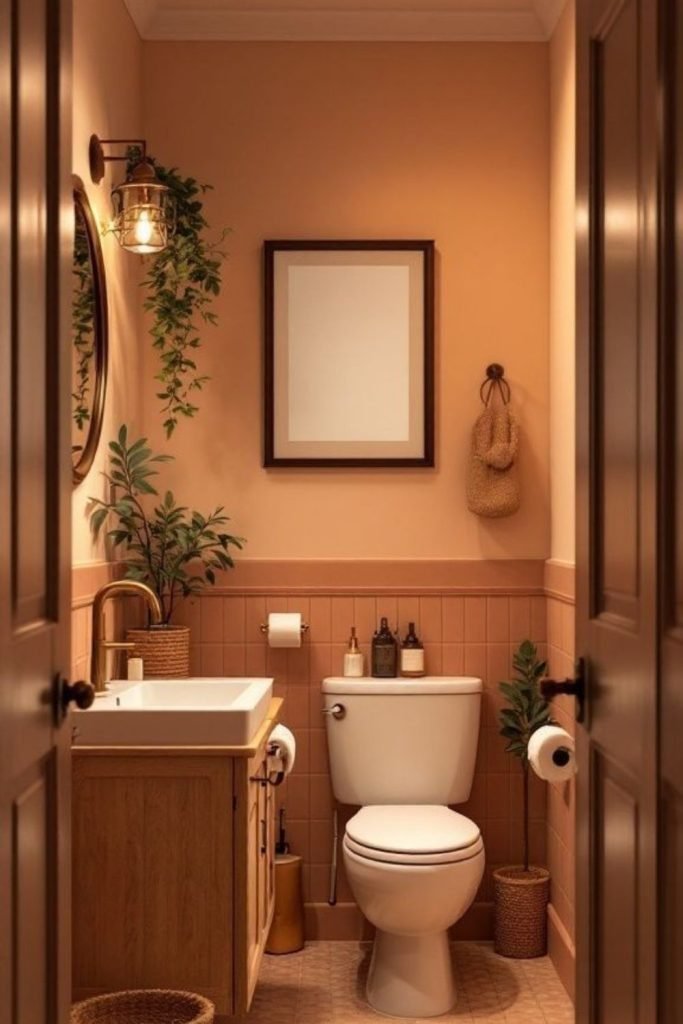Golden Tile Bathroom