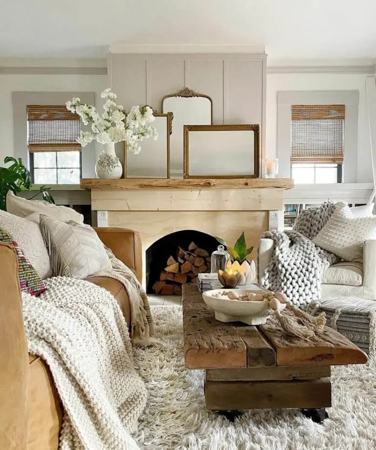 Gray Fireplace Mirrors