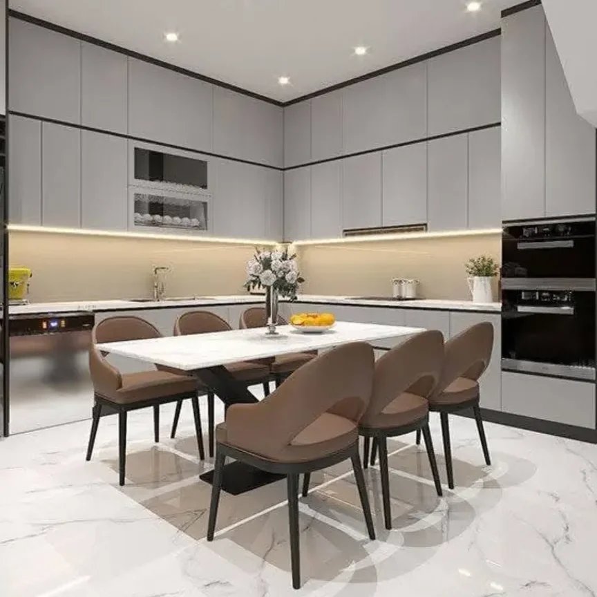 Gray Marble Kitchen