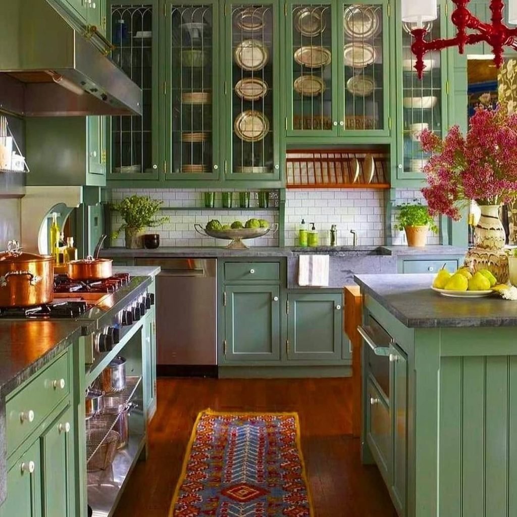 Green Cabinet Styling