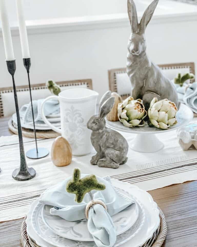 Green Rabbit Napkin Holders