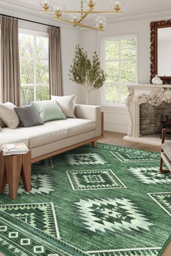 Green Velvet Rugs