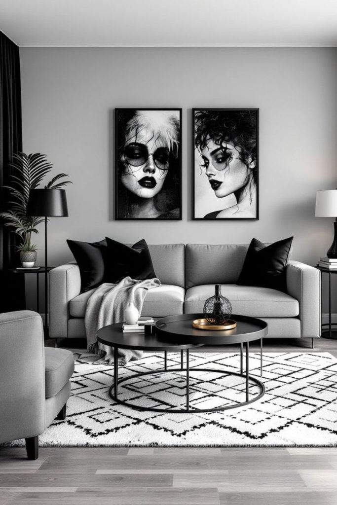 Grey Minimalist Rooms