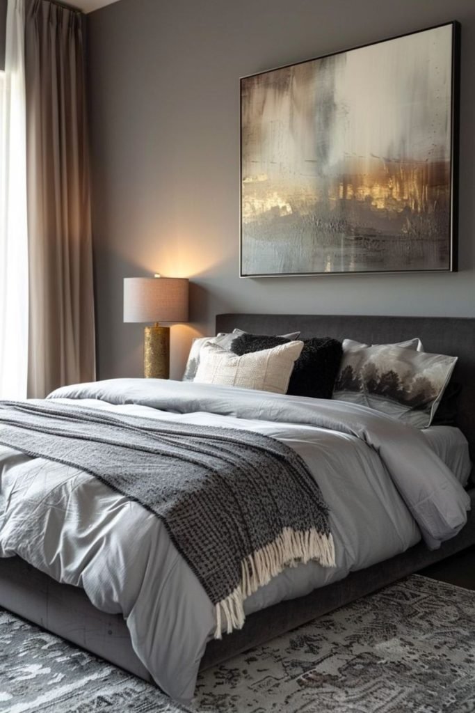 Grey Monochrome Bedroom