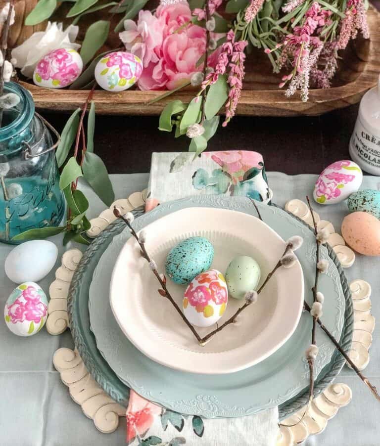 Hand-Painted Floral Eggs