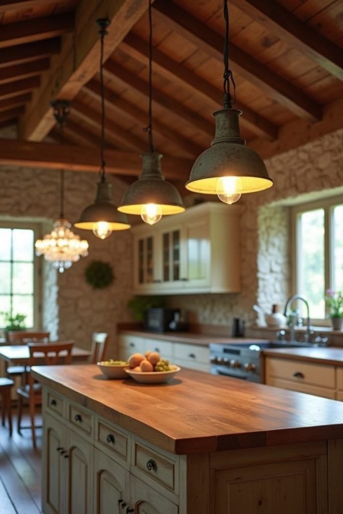 Honey Cabinet Kitchen