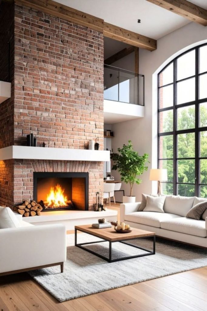 Industrial Loft Fireplace