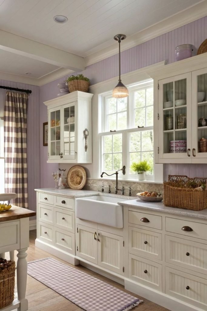 Lavender Wall Kitchen