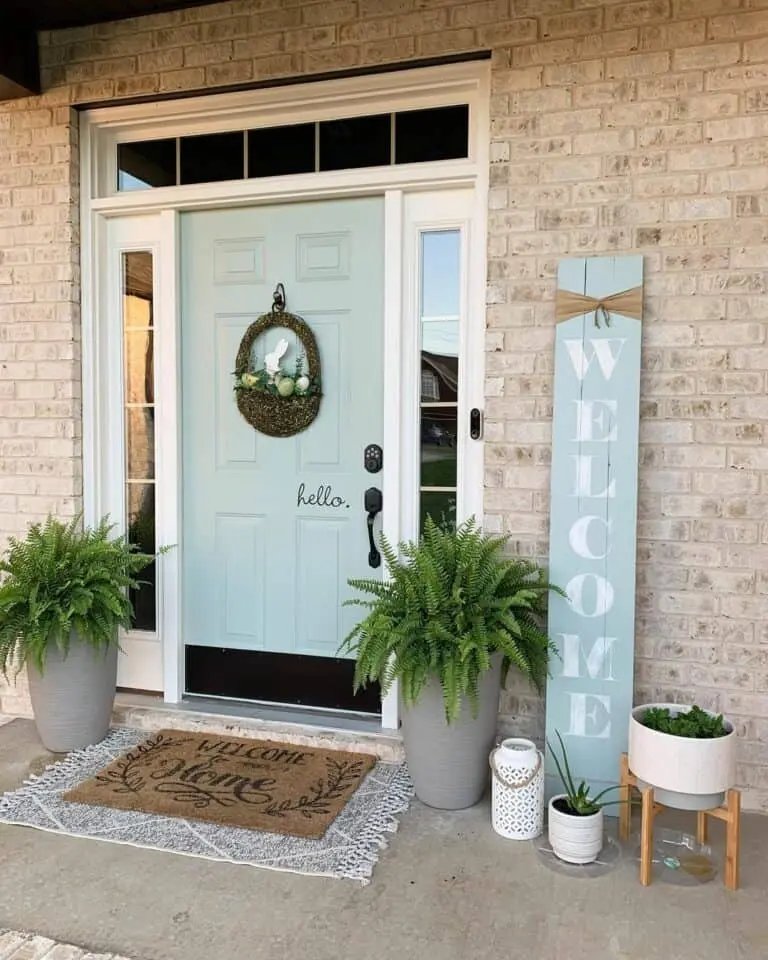 Light Blue Easter Door