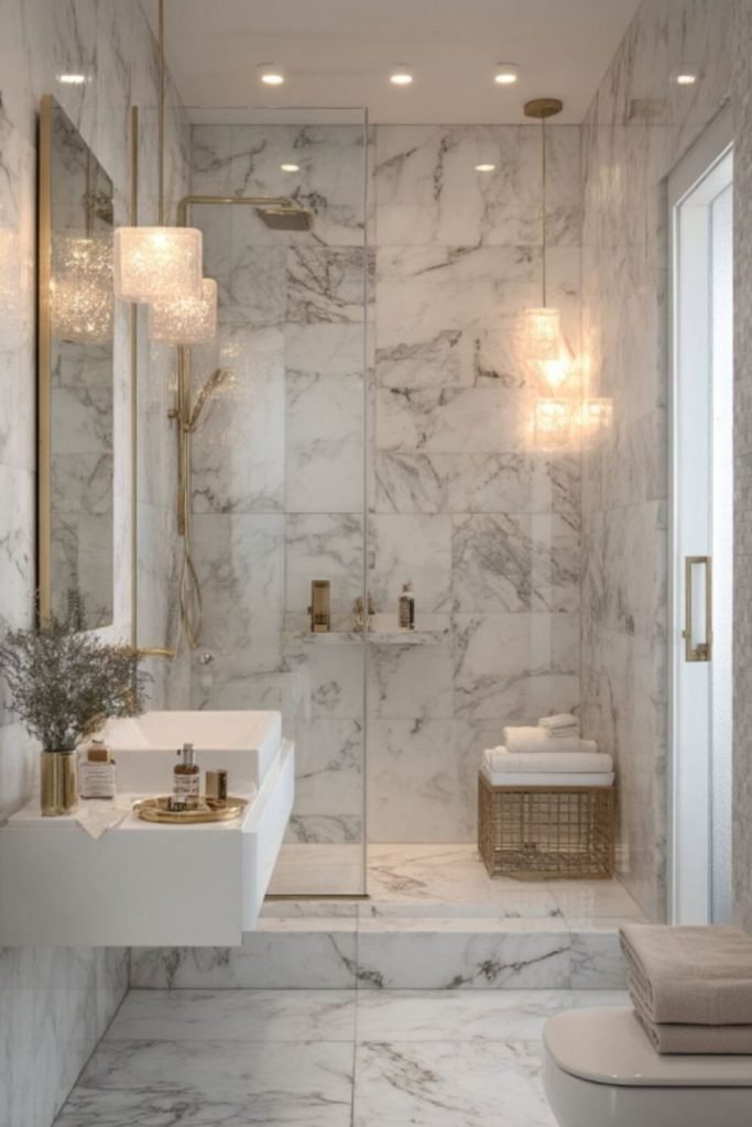 Marble Wall Bathrooms