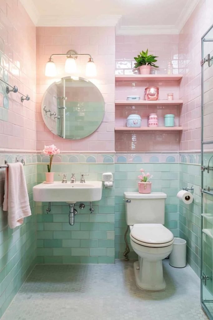 Mint Rose Bathroom