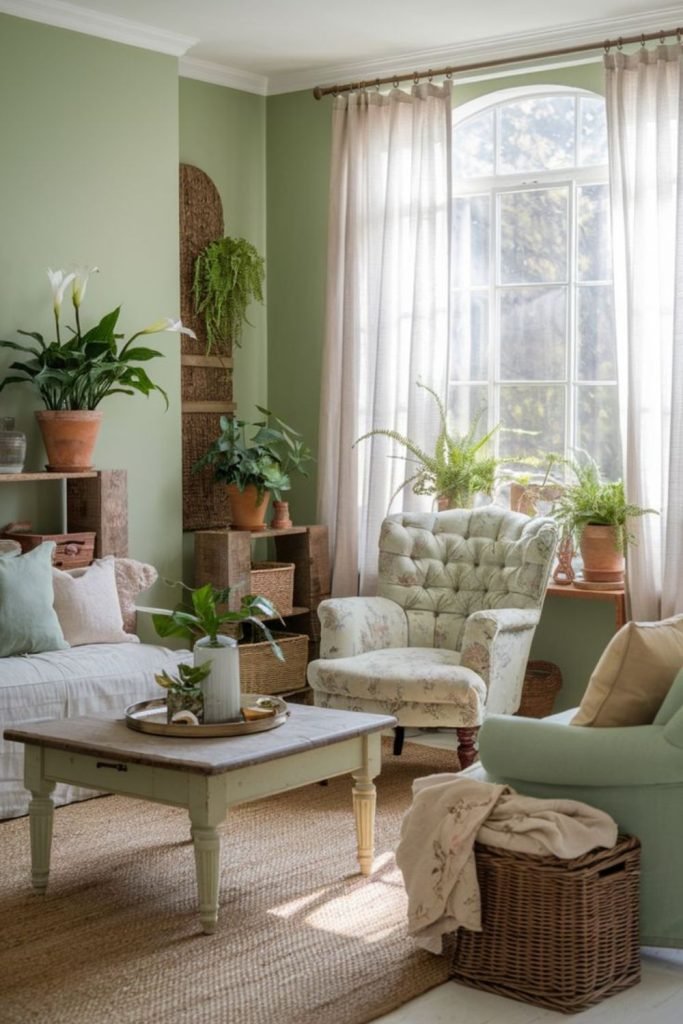 Moss Green Fireplace