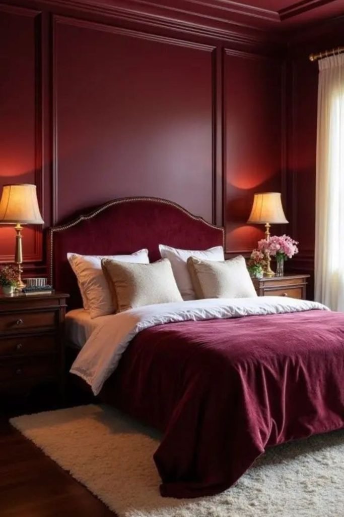 Mulberry Velvet Bedroom