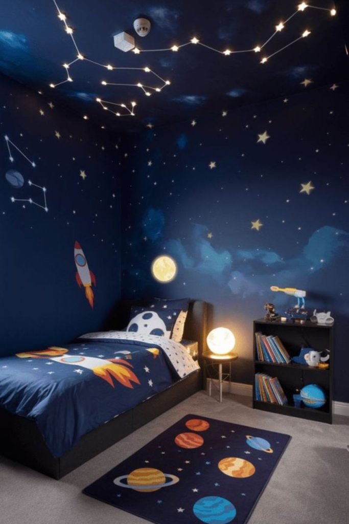Navy Space Bedroom