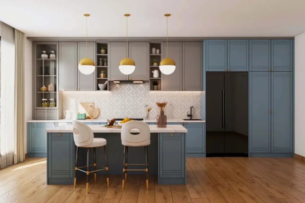 Navy Two-Tone Cabinets