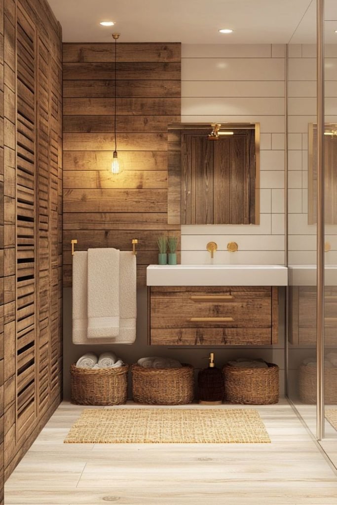 Oak Sunlit Bathroom
