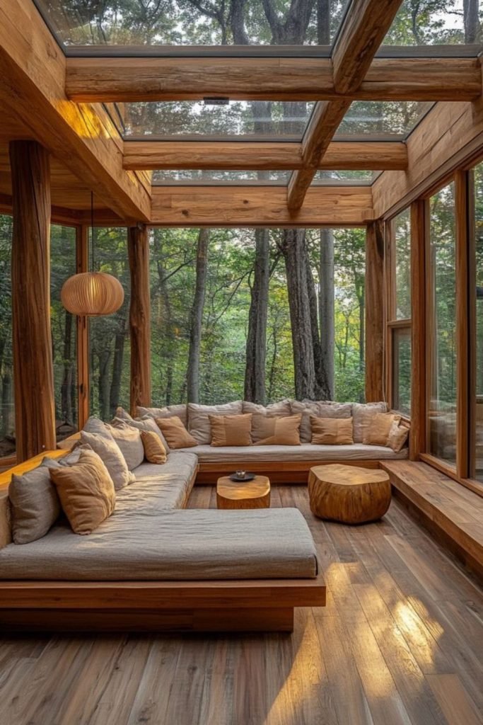 Ochre Wall Living Room