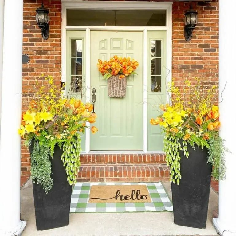 Orange Flower Basket
