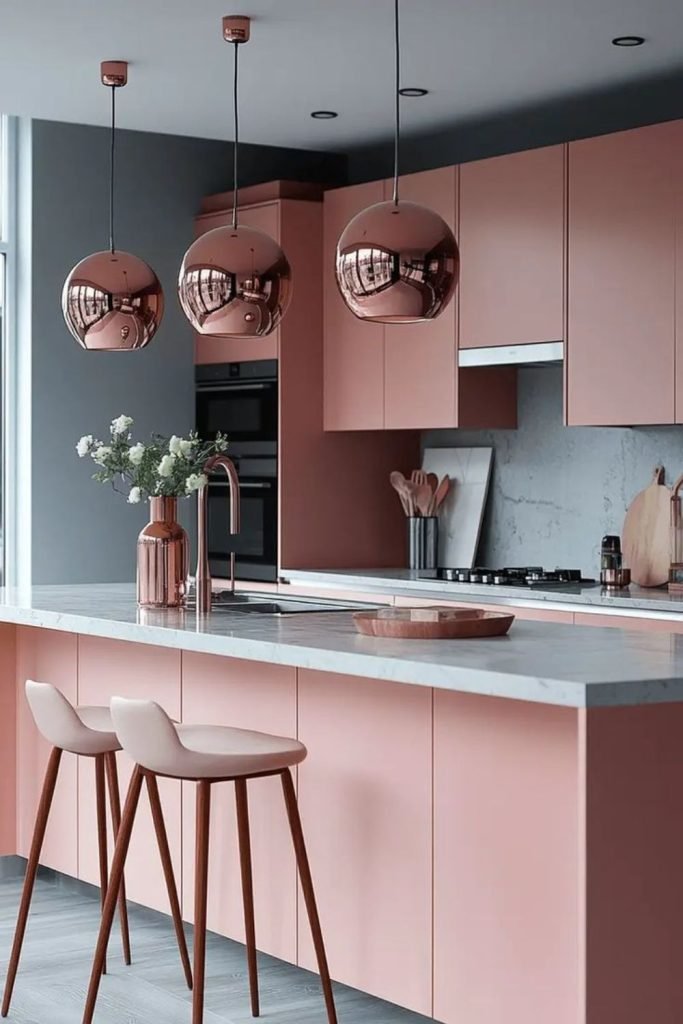 Pale Pink Cabinets