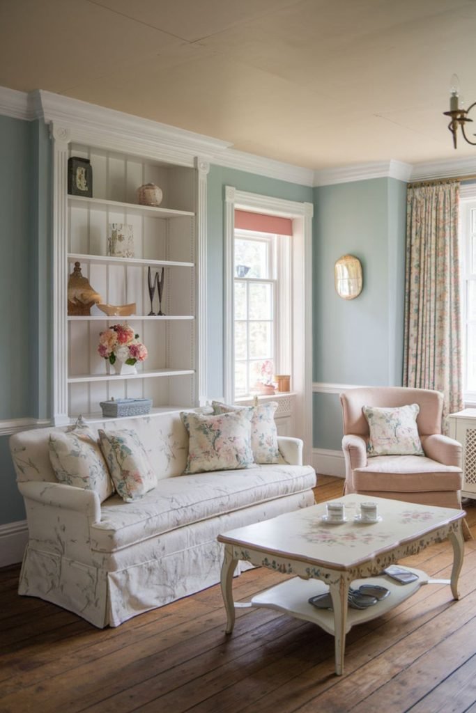 Pastel Floral Living Room