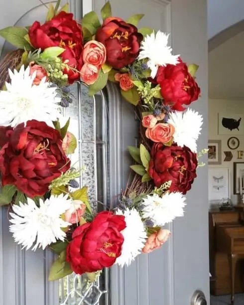 Peony Chrysanthemum Wreath