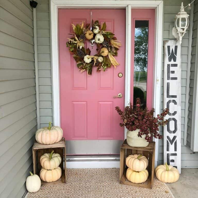 Pink Fall Wreath