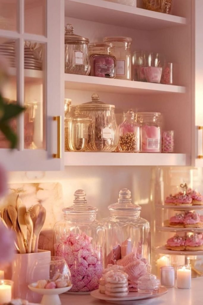 Pink Pantry Cabinets