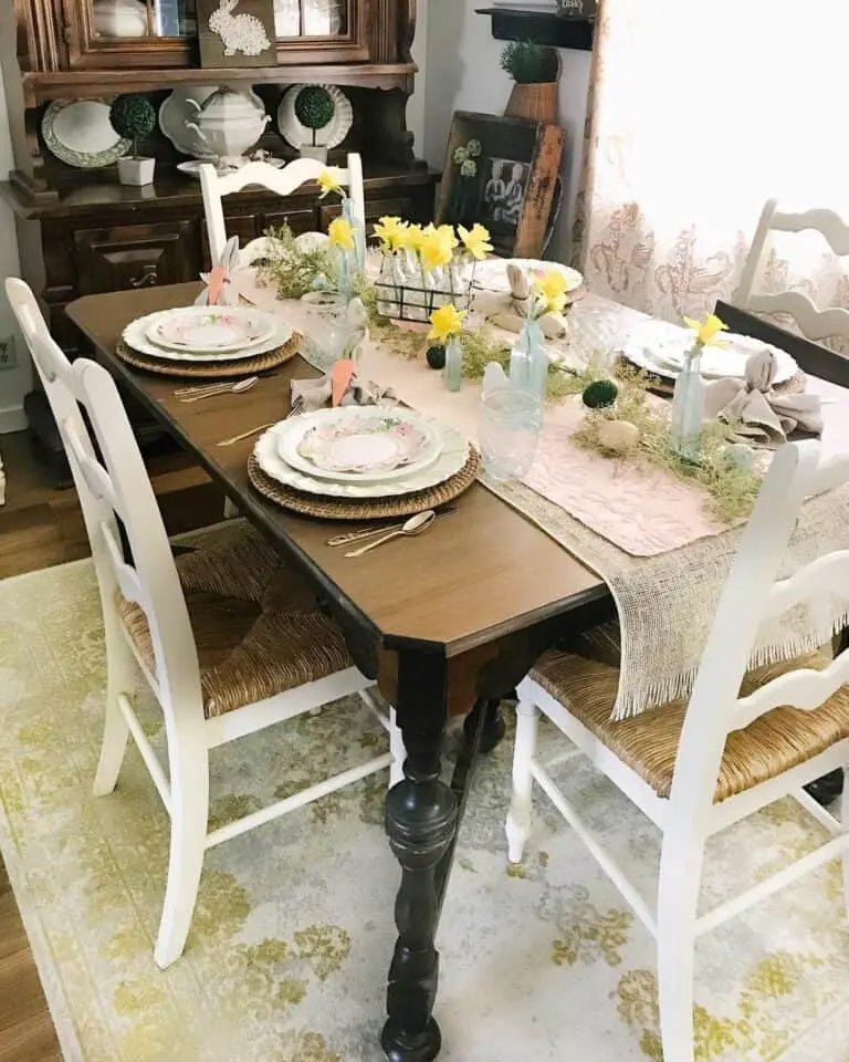 Pink Runner Yellow Blooms