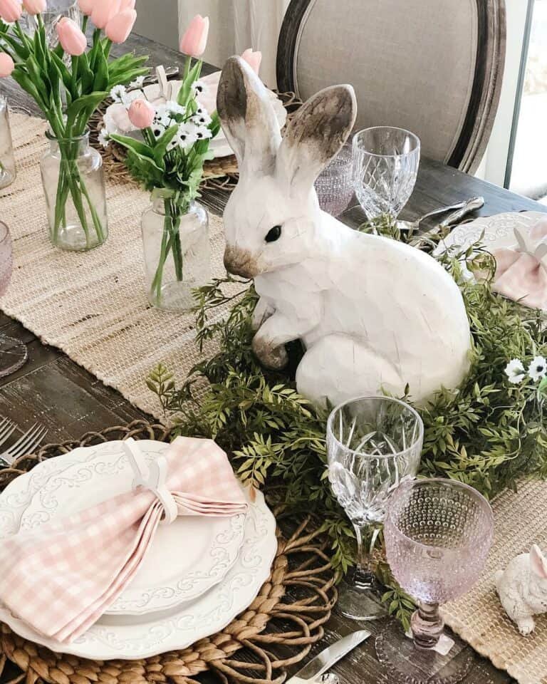 Pink Tulip Table Display