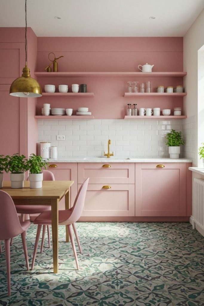 Pink Velvet Cabinets