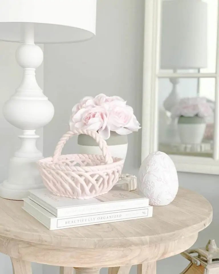 Pink White Table