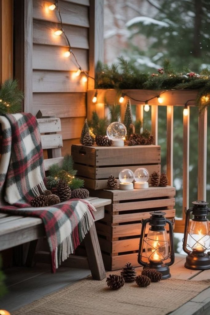 Plaid Cushion Porch