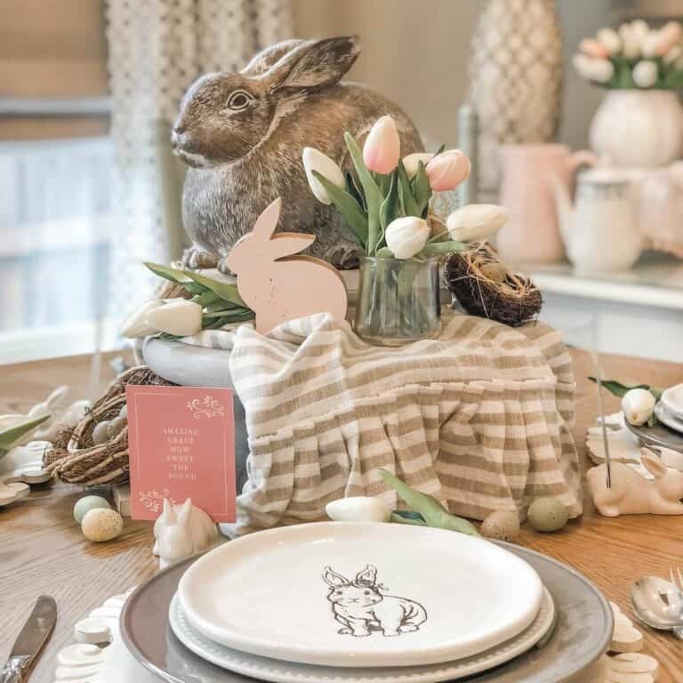 Rabbit Centerpiece Display