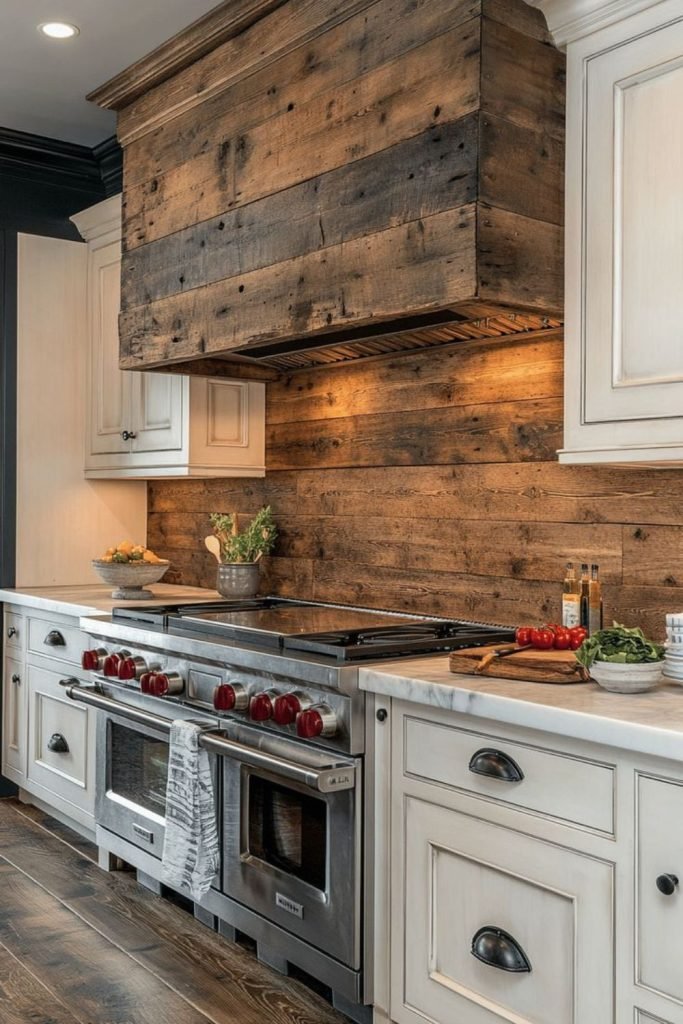 Reclaimed Wood Backsplash