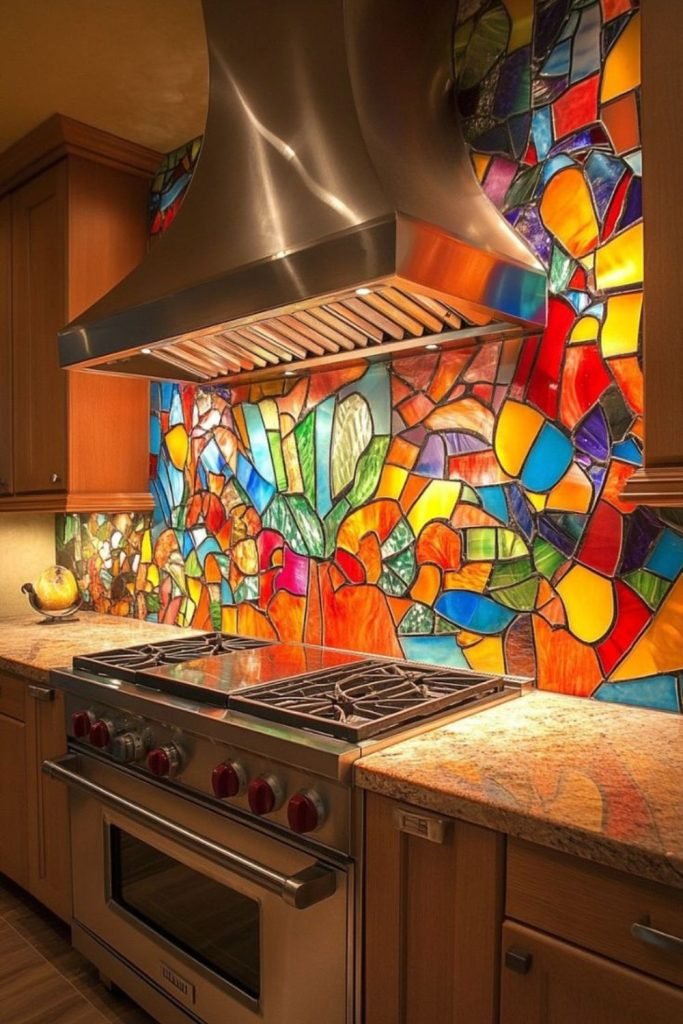 Resin Glass Backsplash