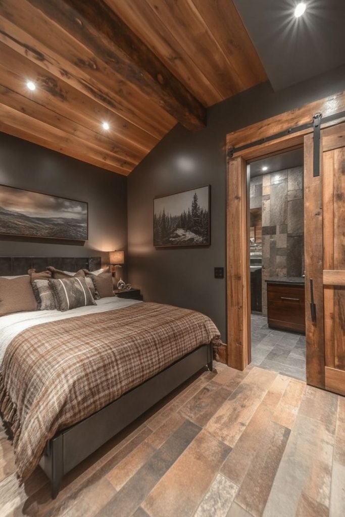 Rustic Log Bedroom