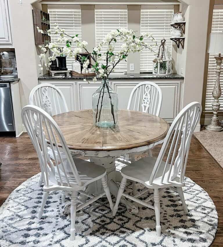 Rustic White Dining Set