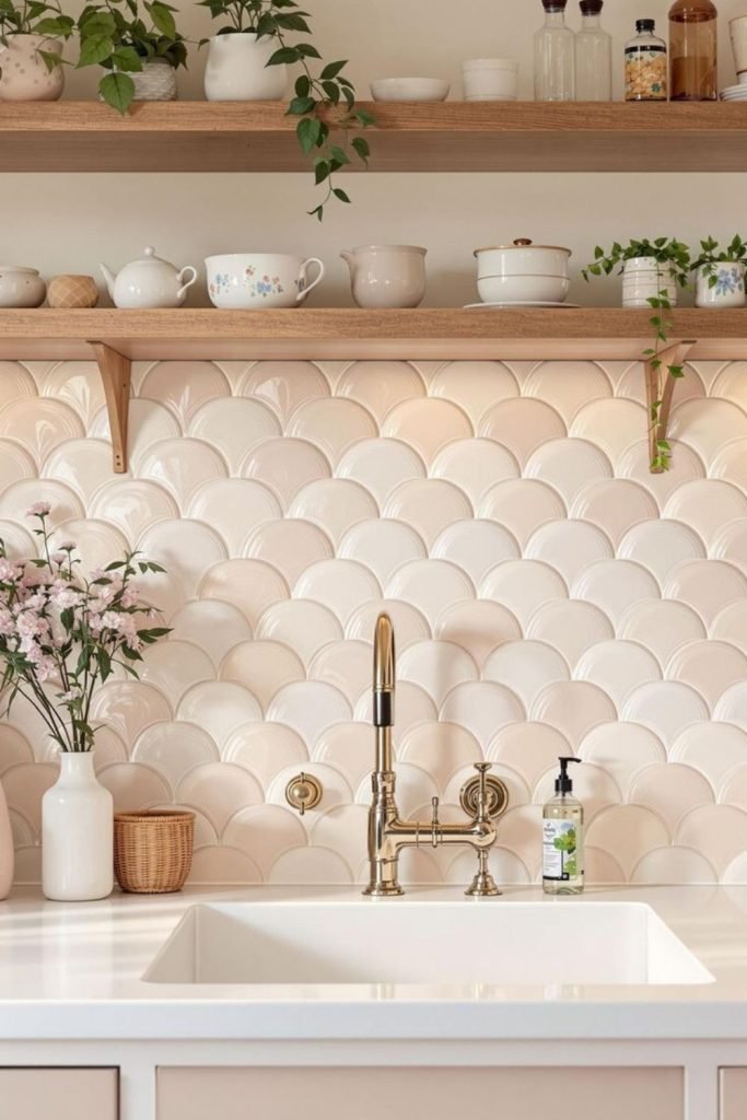 Shell Fragment Backsplash